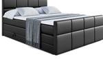 Boxspringbett ARDENI-Z KING Hochglanz Schwarz - Breite: 120 cm