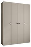 Armoire à portes battantes Como 1 Beige - Noir - 180 x 50 cm