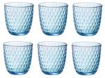 Wasserglas Slot 6er Set Blau - Glas - 2 x 9 x 9 cm