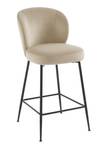 Tabouret de bar POLPONA Lot de 2 Beige - Textile - 56 x 96 x 44 cm