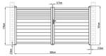 Portail battant VIAZO Profondeur : 350 cm