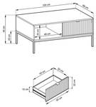 Couchtisch CORTADO L-104 Weiß