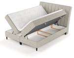 Premium Boxspringbett Merton Beige - Grau - Breite: 160 cm