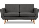 TAGIO II Sofa 2 Personen Braun - Grau - Massivholz - 153 x 80 x 88 cm