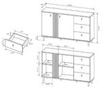 Kommode 165 MADICI Braun - Grau - Holzwerkstoff - 40 x 82 x 165 cm