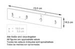 Garderobenleiste Linea V2 Hochglanz Petrol