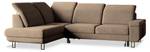 Ecksofa LERMA L-S Beige - Ecke davorstehend links