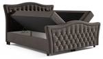 Boxspringbett TURHAN Grau - Breite: 190 cm