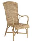 Fauteuil en manau et lame de rotin antiq Beige - Rotin - 58 x 109 x 70 cm