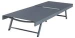 Chaise longue Baragiano table d'appoint Gris - Métal - Textile - 197 x 30 x 64 cm