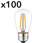 Lot de 100 ampoules filaments LED XENA Verre - 5 x 10 x 5 cm