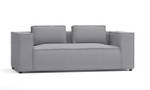 Sofa 2 Sitzer Orion Grau - Massivholz - Textil - Holz teilmassiv - 196 x 64 x 92 cm