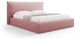 Bett mit Box und Kopfteil AGATE Pink