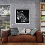 Wandbild Kristall Leopard 80 x 80 cm