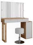 Schminktisch Regina 47735 Braun - Weiß - Holzwerkstoff - 130 x 88 x 40 cm