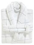 Bademantel Grid - Weiß - XL Weiß - Textil - 29 x 16 x 42 cm