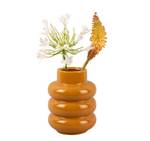 Glazed Ocker Bobbly Deko Vase -