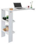 Table Haute Table de Bar FWT55-W Blanc - Bois manufacturé - 120 x 106 x 45 cm