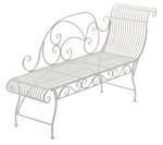 Chaise longue pour jardin Karma Blanc - Métal - 156 x 78 x 46 cm