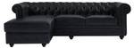 Sofa TOLEDO Schwarz - Echtleder - 163 x 72 x 228 cm