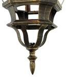 Lampe à suspension d'extérieur BREST Doré - Gris - Verre - Métal - 17 x 32 x 17 cm