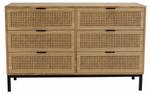 Kommode MARCEAU Braun - Holz teilmassiv - 40 x 75 x 120 cm