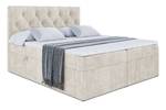 Boxspringbett ROMAN Ecru - Breite: 140 cm - H3