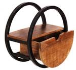 Wandregal Sidney 1 Braun - Massivholz - Holzart/Dekor - 40 x 40 x 20 cm