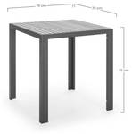 Table de jardin carrée Corail noir Noir - Métal - 70 x 72 x 70 cm