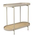 Table console Amaya Beige - En partie en bois massif - 85 x 76 x 39 cm