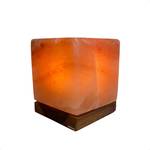 Himalaya-Salzlampe Cube Orange - Naturfaser - Salzkristall - 15 x 20 x 15 cm