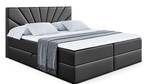 Boxspringbett MILTIO Hochglanz Schwarz - Breite: 120 cm - H3