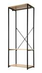 Garderobenständer mit 3 Regalen Beige - Holzwerkstoff - 41 x 167 x 60 cm