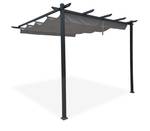 Pergola adossée MIRA Gris lumineux - Profondeur : 300 cm