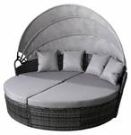 Sonneninsel SAVANNAH Grau - Kunststoff - Polyrattan - 175 x 148 x 180 cm