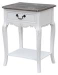 Table de chevet RIMINI WHITE NS47 1D Blanc - Bois massif - Bois/Imitation - 47 x 70 x 36 cm