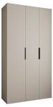 Drehtürenschrank Como 4 Beige - Schwarz - 130 x 40 cm