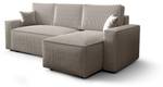 Ecksofa BALLARO L Creme - Ecke davorstehend links