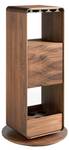 Meuble bar pivotant en bois de noyer Marron - Bois/Imitation - En partie en bois massif - 43 x 128 x 40 cm