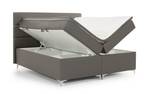 Boxspringbett ELEGANCE Hochglanz Grau - Breite: 140 cm