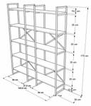 Bücherregal Alazal Braun - Holzwerkstoff - 30 x 175 x 144 cm