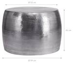 Couchtisch Aluminium 53x41cm Silber, 脴
