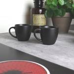 Kaffeetassen 6er Set Schwarz Matt 240ml Schwarz - Keramik - 12 x 11 x 9 cm