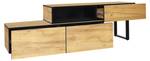 Sideboard Astraios Ⅲ Braun - Holzwerkstoff - Metall - Massivholz - Holzart/Dekor - 34 x 50 x 200 cm