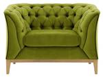 Sessel Chesterfield Modern Wood Olivgrün