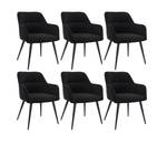 Chaise gondole HEKA Noir - Lot de 6