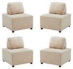 Einzelsofa 4er-Set Mercury Ⅱ Beige - 4 Kissen