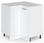 Eckschrank R-Line 45893 Hochglanz Weiß - Weiß