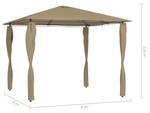 Gartenpavillon 3006504-1 Taupe - 300 x 260 x 300 cm