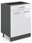 Meuble cuisine R-Line 34905 Anthracite - Blanc brillant